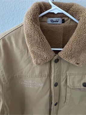 Reverb Camel Sherpa-Lined Trucker Work Coat. Workwear Hunting Warm Great Quality